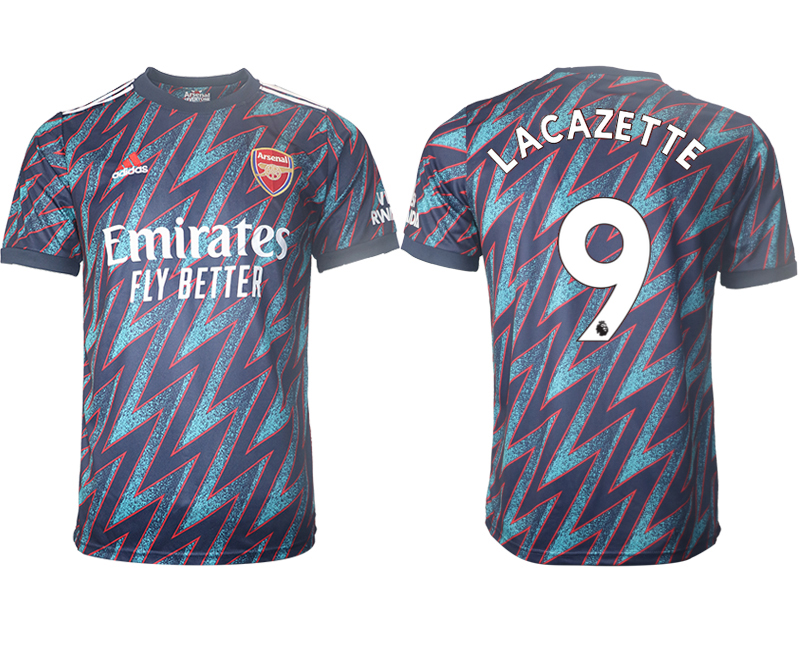 Men 2021-2022 Club Arsenal Second away aaa version blue #9 Soccer Jersey